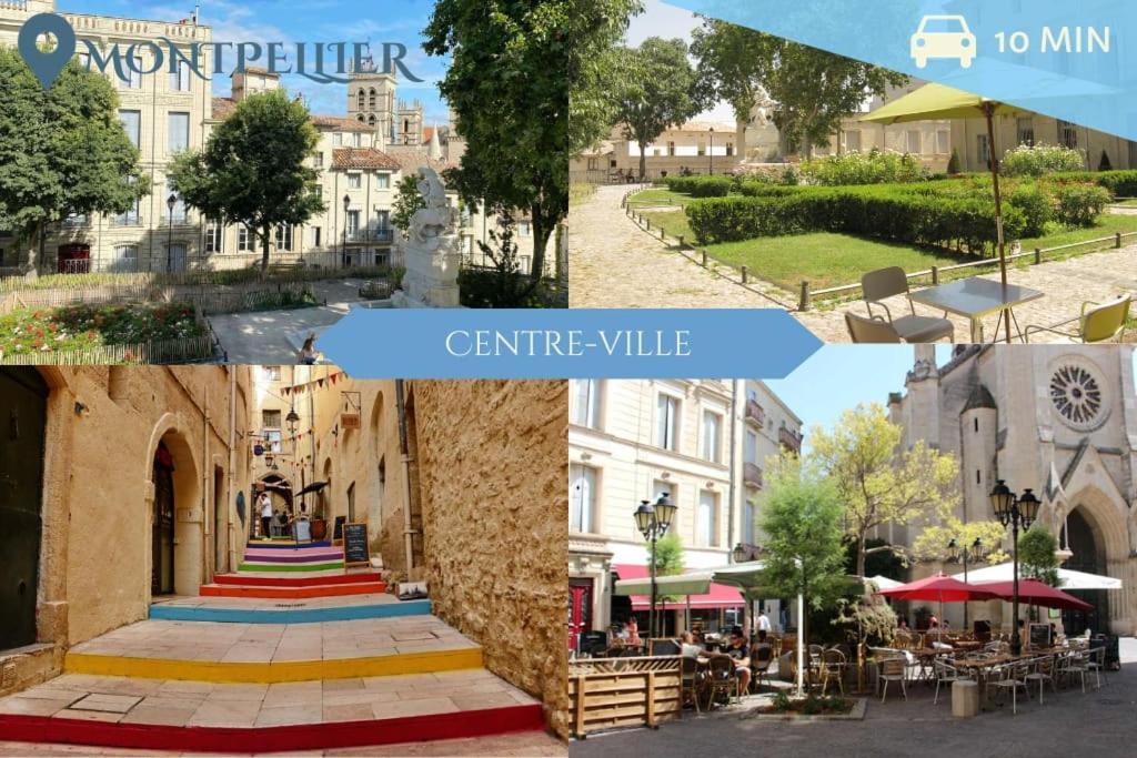016- T2 Tropisme, Appart 1 Chambre,Clim,Wifi,Parking Montpellier Luaran gambar